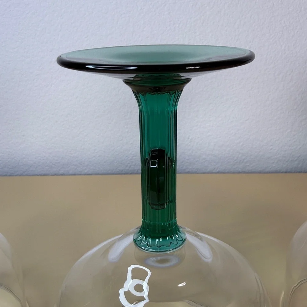 Southwestern Set of 4 Cactus Stem Margarita Glasses